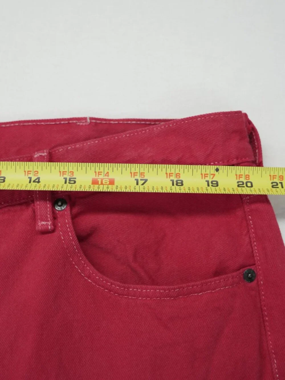 Levi's 501‎ Jeans Mens Size 40x30 Bright Red Button Fly Straight Leg Streetwear